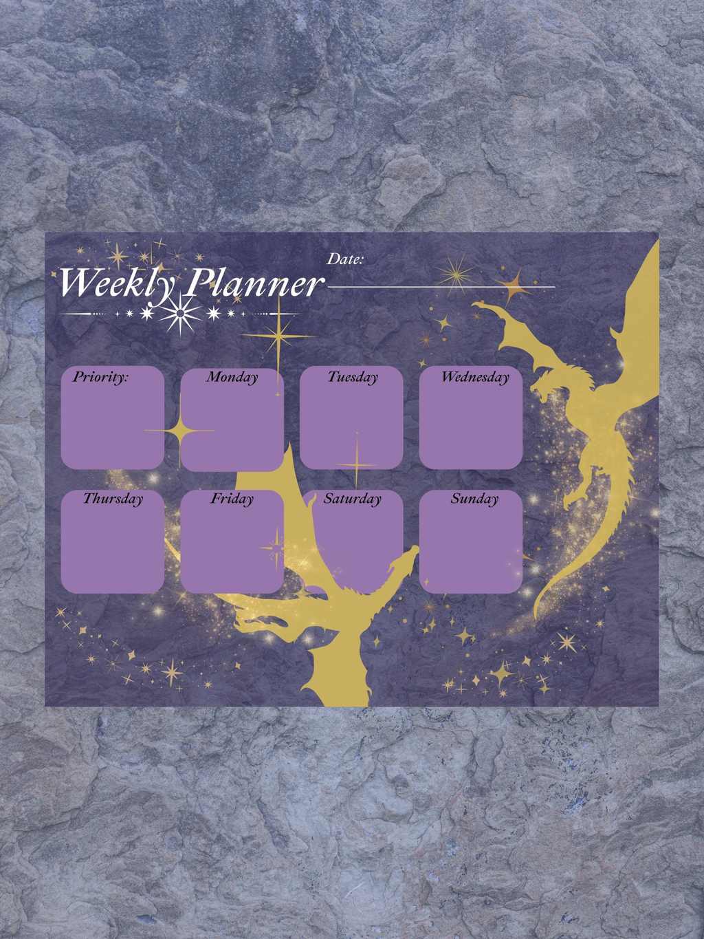 Fantasy Weekly Planner